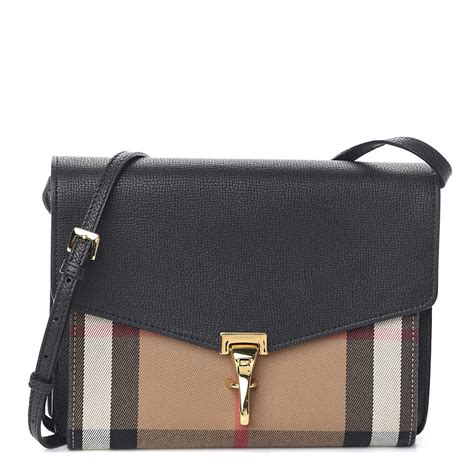 burberry grainy calfskin house check small macken crossbody bag tan|BURBERRY Derby Calfskin House Check Small Macken .